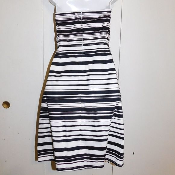 CK Striped Bow Strapless Dress - Picture 5 of 6
